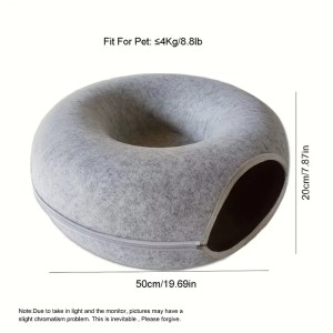 Large Donut Cat Bed for Multiple Cats